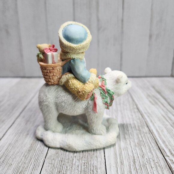 Vintage Cherished Teddies Eric Bear Tidings Of Joy Figurine 1994 #622796 - Picture 3 of 7